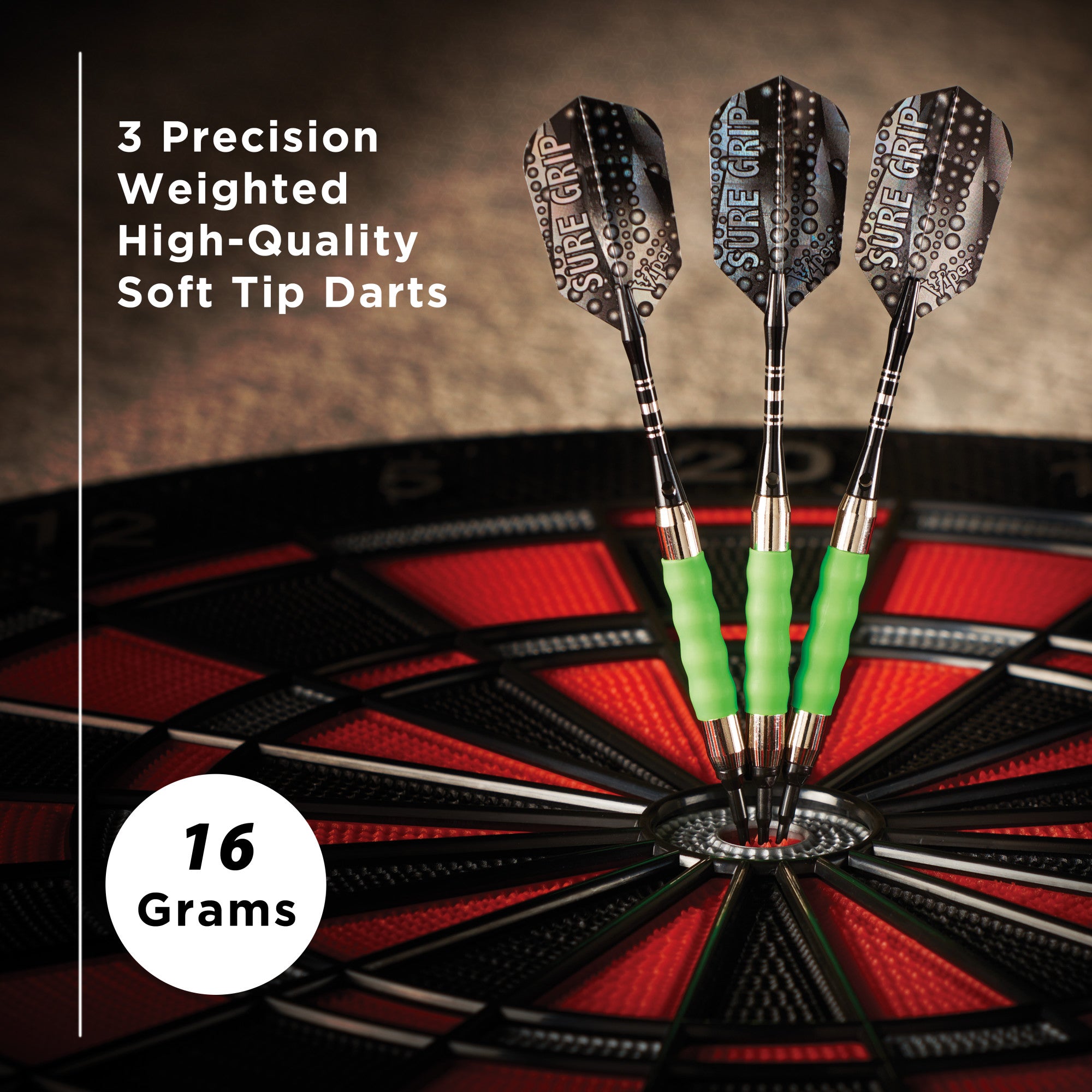 Viper 20-0005 Sure Grip Soft Tip Darts Green