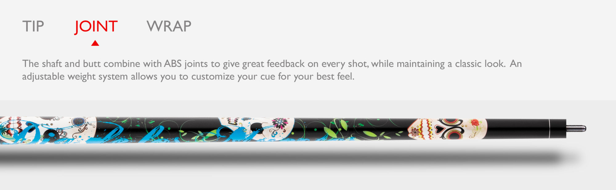Viper 50-0660 Underground Dia de los Muertos Billiard/Pool Cue Stick