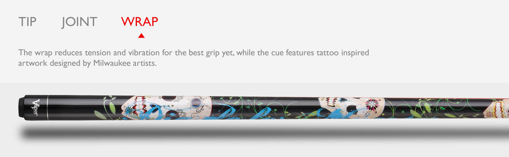Viper 50-0660 Underground Dia de los Muertos Billiard/Pool Cue Stick