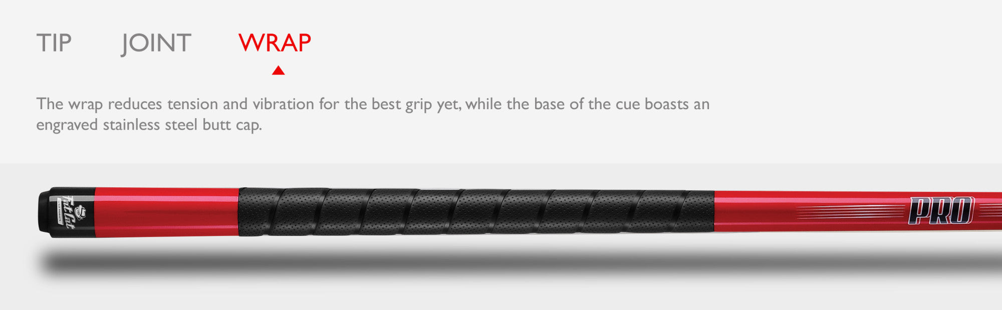 Viper 50-0701 Sure Grip Pro Red Billiard/Pool Cue Stick