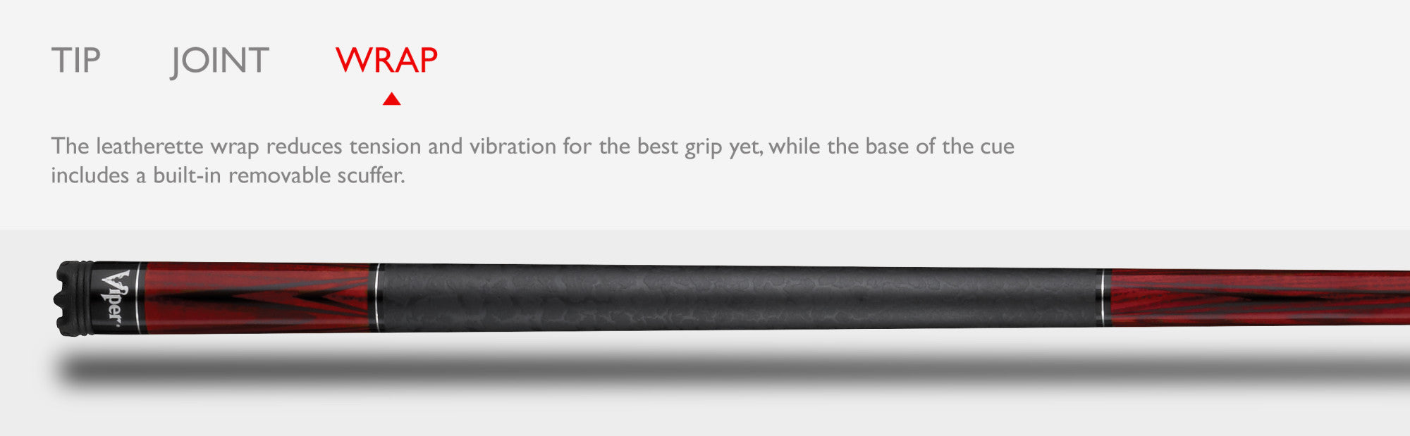 Viper 50-0852 Elementals Ashwood Cherry Stain Billiard/Pool Cue Stick