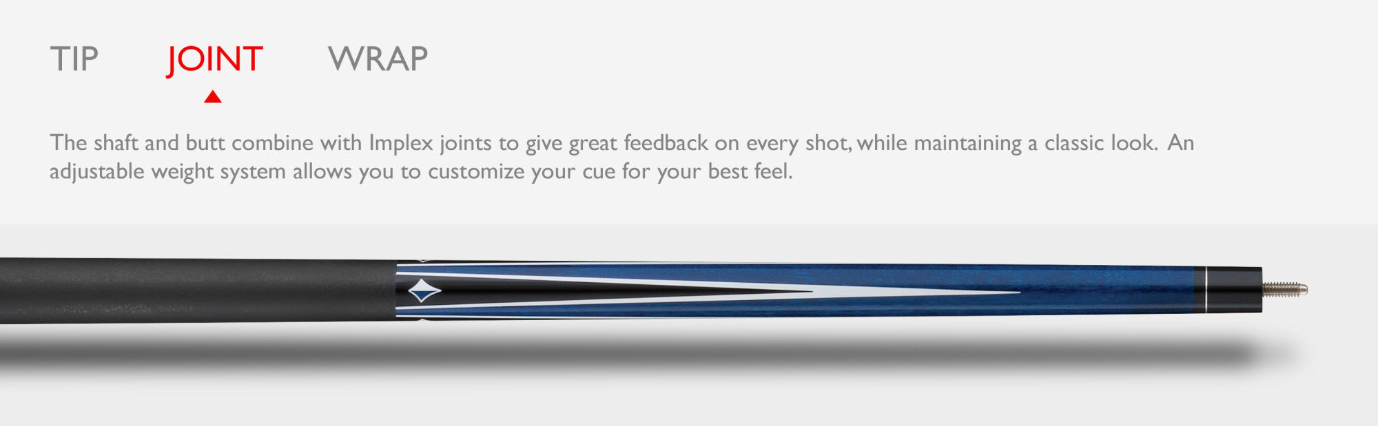 Viper 50-0911 Diamond Blue Stain Billiard/Pool Cue Stick