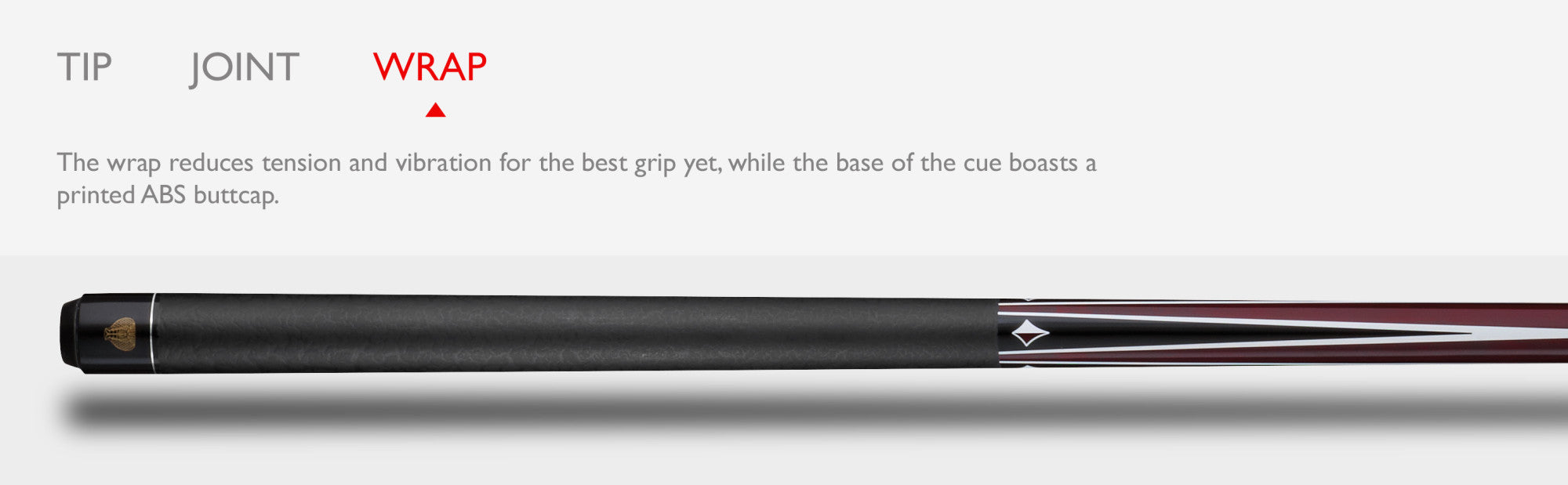 Viper 50-0912 Diamond Burgundy Stain Billiard/Pool Cue Stick