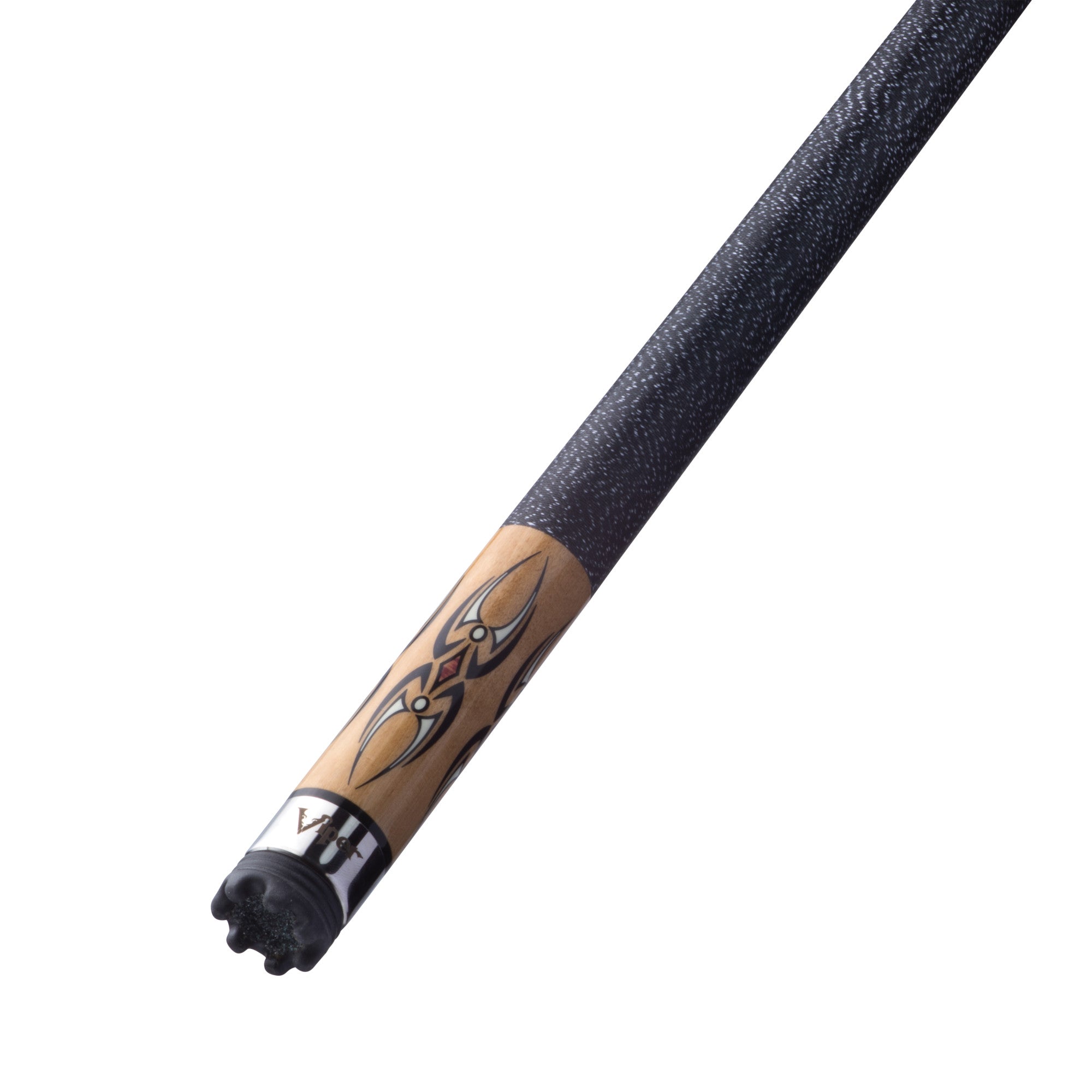 Viper 50-1252 Sinister Black and White Wrap with Brown Stain Billiard/Pool Cue Stick