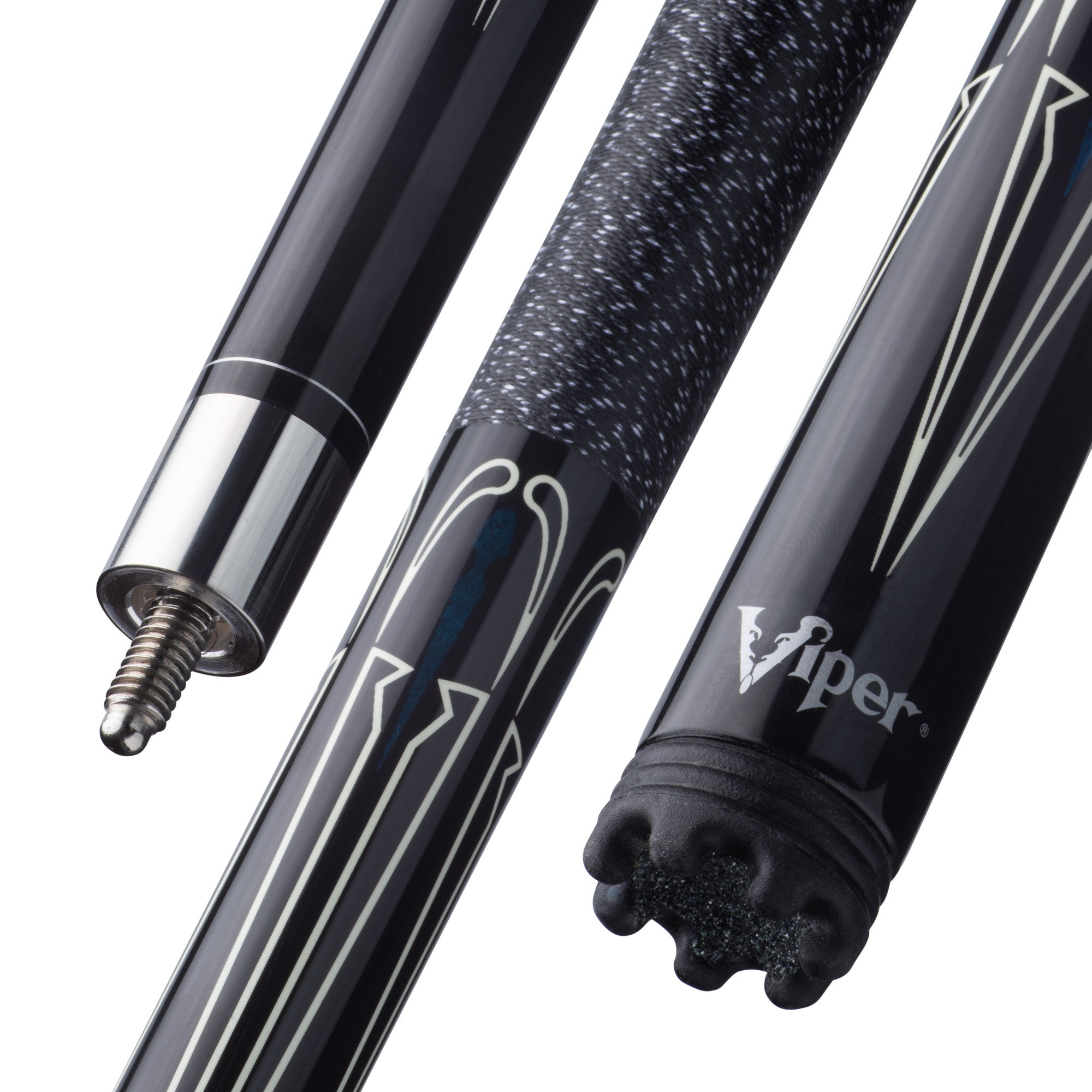 Viper 50-1352 Sinister Black and White Billiard/Pool Cue Stick