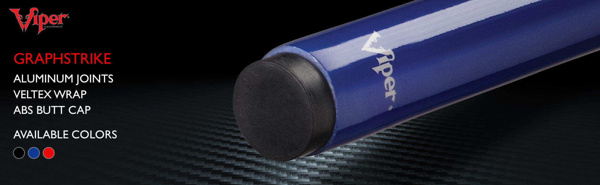 Viper 50-8115 Graphstrike Black Billiard/Pool Cue Stick