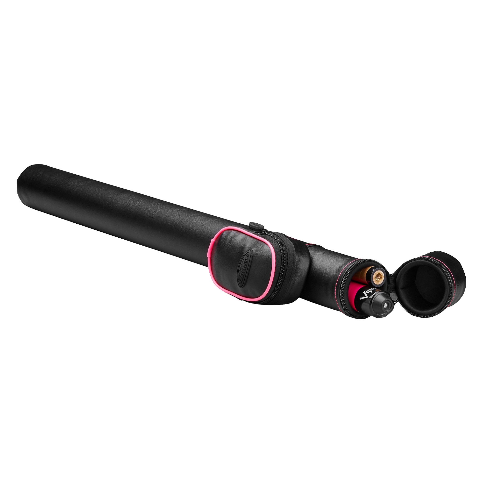 Casemaster 51-0706-12 Q-Vault Supreme Black with Pink Trim Cue Case