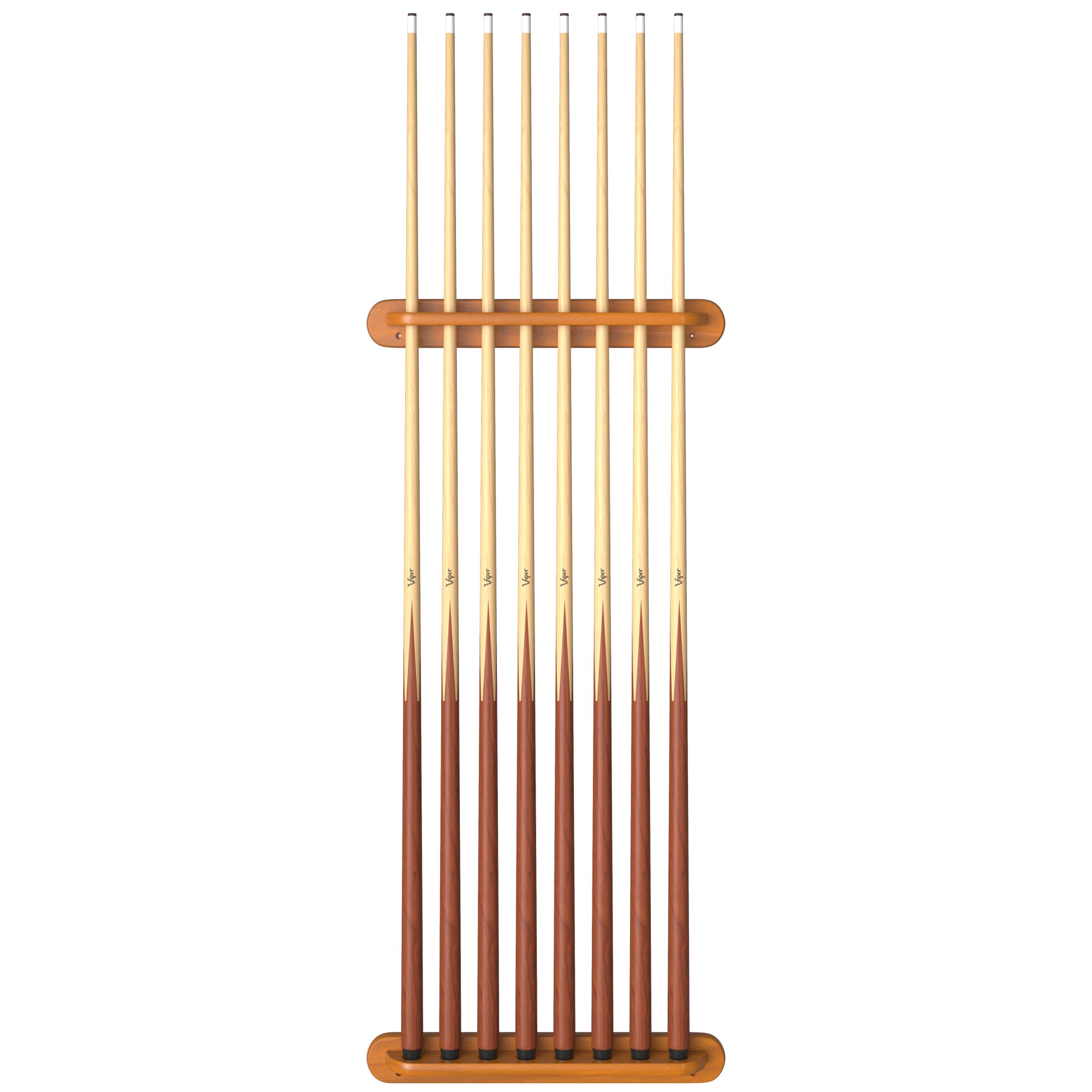 Viper 52-0115 Traditional Oak 8 Cue Wall Cue Rack