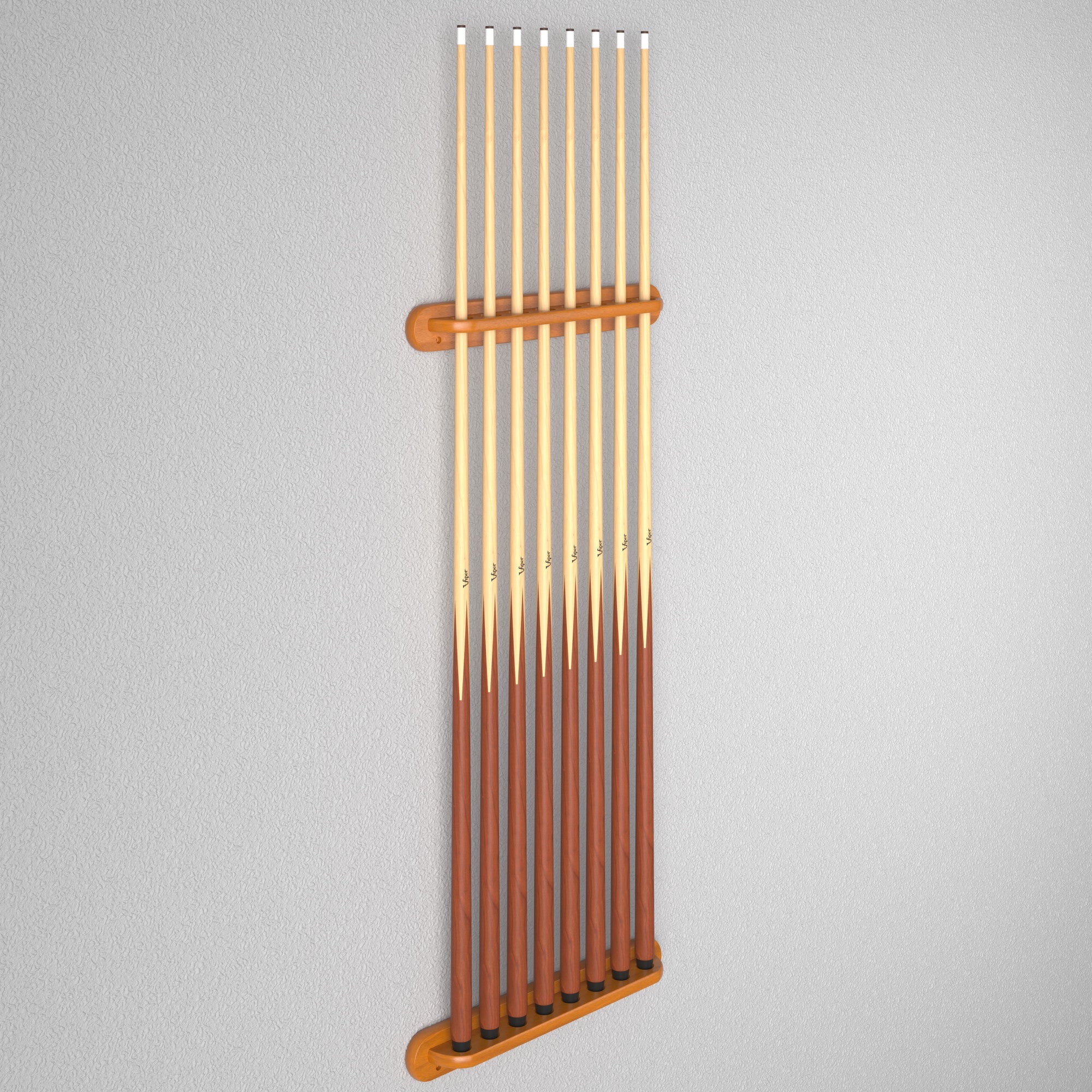Viper 52-0115 Traditional Oak 8 Cue Wall Cue Rack