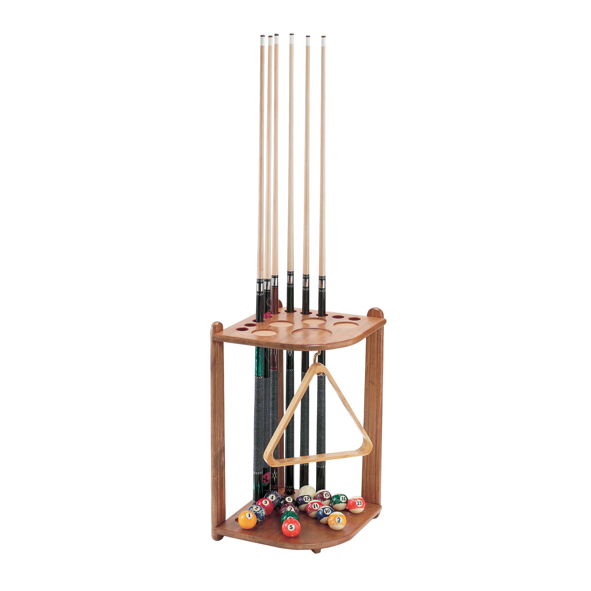 Viper 52-0121 Oak 10 Cue Corner Cue Rack