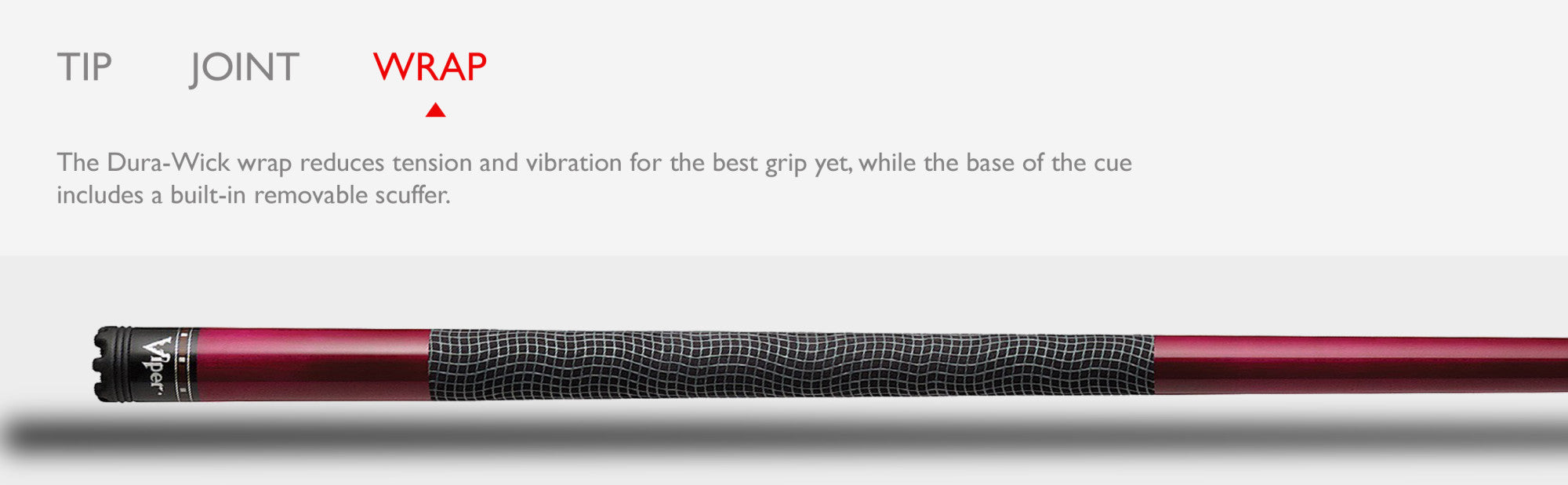 Viper PP-61 Clutch Red Billiard/Pool Cue Stick