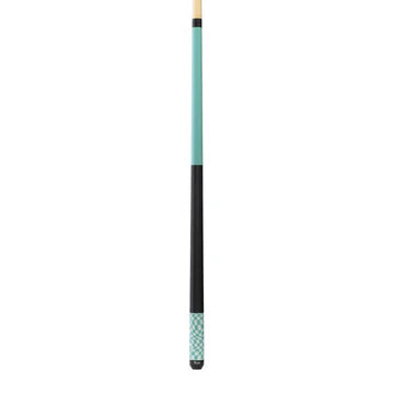 Rage Sky Blue Checker Flag Cue With Black Linen Wrap